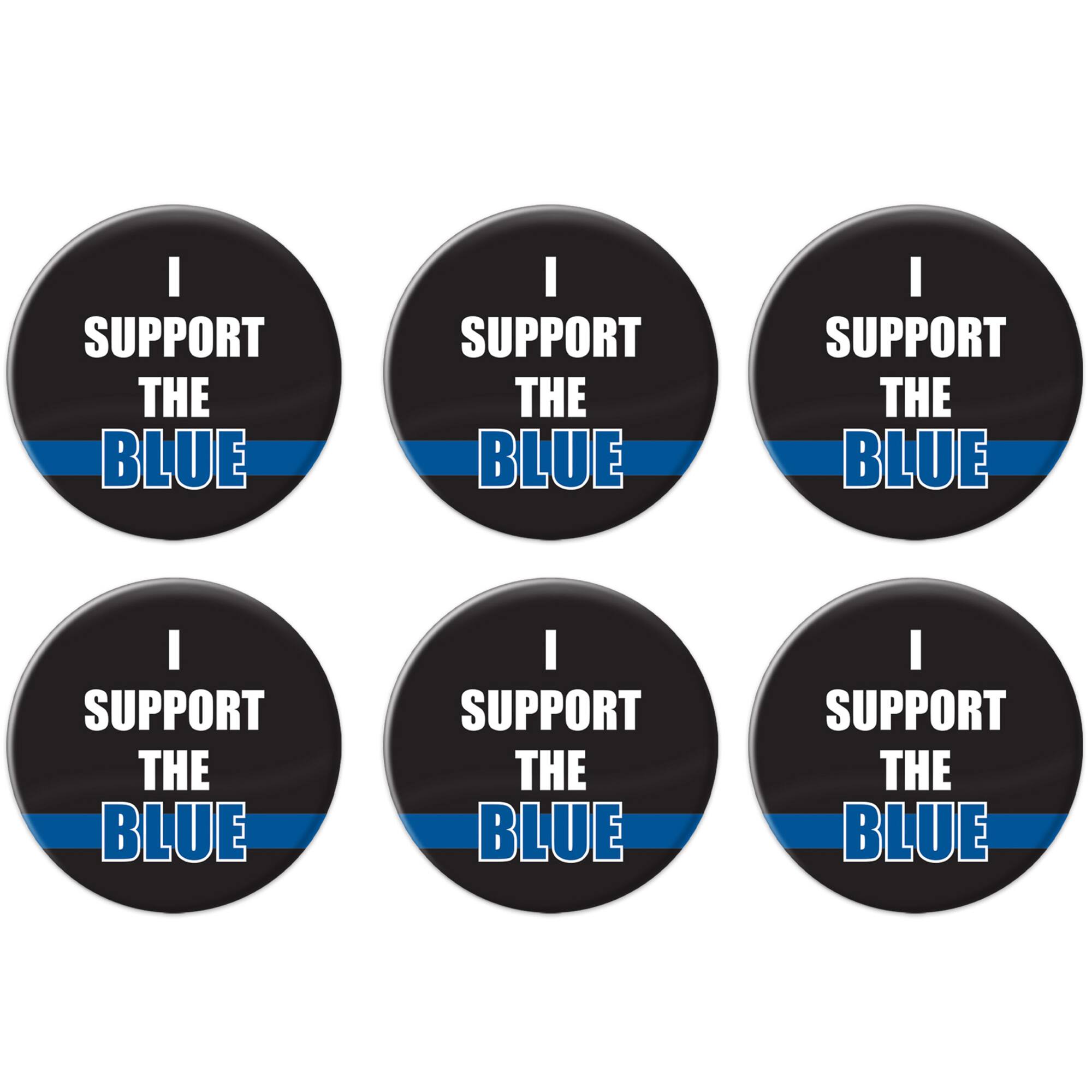 Beistle 2" I Support The Blue Buttons, 6ct.